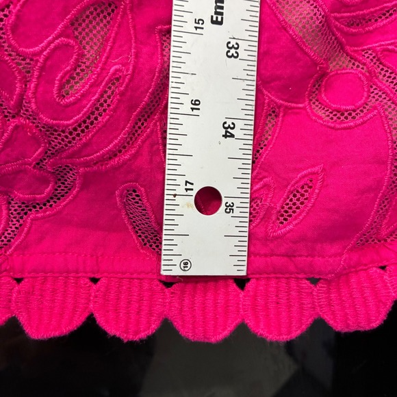 Anthropologie Moulinette Soeurs Rhododendron Pink Eyelet Dress Sz 10 - Picture 9 of 12